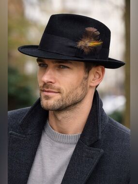 Stetson's Inwood Style Men’s Royal Black Fur Felt Hat